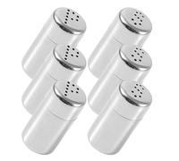 IMIKEYA 6 Piezas Frascos Vacíos para Especias de Acero Inoxidable Dispensadores Portátiles para Sal Pimienta y Azúcar Resistentes la Humedad con Tapa para Almacenamiento Viajes y Cocina