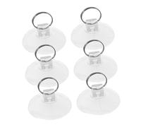 IMIKEYA 6 piezas Gancho Ventosa Transparente con Anilla Metálica para Baño Cocina Oficina Ganchos Succión sin Marcas para Colgar Llaves Toallas y Decoración Vidrio y Azulejos