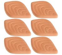 IMIKEYA 6 Piezas Suavizante de Azúcar Moreno Reutilizable de Terracota en Forma de Hoja para Almacenamiento de Azúcar Mascabado y Conservación en Cocina Hogar