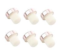 IMIKEYA 6 Piezas Tapón de Sellado para Vino Forma de T Antifugas de Aluminio para Botellas de Vino Tinto Tapones Reutilizables