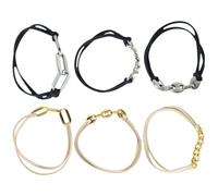IMIKEYA 6 Pulseras Pelo para Mujer, Gomas Elásticas de Caucho Fáciles de Usar, Accesorios de Moda Ocasión y San Valentín