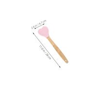 IMIKEYA 8 Piezas Cucharas de Silicona con Mango de Madera Resistentes al Calor Antiadherentes y Multifuncionales para Cocinar y Servir para Repostería y Sopa Cocina