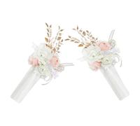 IMIKEYA Abrazaderas Soporte de Cortina Decorativo Rústico 2 Piezas para Cortinas Flores Artificiales Realistas Clips de Sujeción y Transparentes para Salón y Ventana