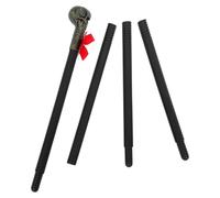 IMIKEYA Accesorio de Halloween Ligero de Plástico con Calavera Dorada y Bastón con Lazo, Fácil de Llevar para Eventos de Disfraces y Fiestas Temáticas