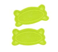 IMIKEYA Alfombrilla Antideslizante Color Verde para Arena de Gatos Forma de Hueso, Resistente al Desgaste Arañazos Adecuado para Proteger Suelos y Alfombras