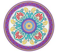 IMIKEYA Almohadilla Protectora para Cuenco de Sonido de Meditación Patrón de Flores en Pvc Púrpura, Cojín Decorativo y Funcional para Relajación y Armonía