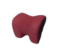 IMIKEYA Almohadilla Roja Ergonómica para Reposacabezas de Coche de Espuma Viscoelástica Soporte Cervical y Descanso del Cuello para Viajes Cómodos