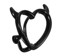 IMIKEYA Anillo Aleación de Cobre Resistente Deformación Diseño de Corazón y Demonio para Perforación del Ombligo Cómodo para Uso Diario y Fiestas