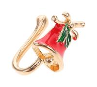 IMIKEYA Anillo de Nariz en Forma de U sin Perforación para Mujer Aro Nasal Falso Dorado Campana Joyería Nasal Navideña Clip Cómodo y Duradero para Fiestas