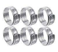 IMIKEYA Anillo de Riqueza Estilo Chino Metálico Inscripciones Decorativas, Anillo Fortuna para Hombres, Diseño Vintage para Uso Diario Amuleto de Suerte