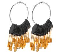 IMIKEYA Anillo para Muestras de Tinte Cabello Soporte para Muestras de Tinte 30 Unidades de Plástico y Aleación de Zinc Accesorios para Peluquería Profesional Exhibidor de Colores