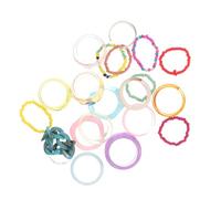 IMIKEYA Anillos de Resina Coloridos para Mujer y Niñas, Set Apilable de 5 a 21 Piezas, Diseño Creativo, Ligero y Cómodo, Joyas para Uso Diario y Fiestas
