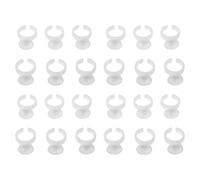 IMIKEYA Anillos para de Tatuaje y Pigmentos Microblading 500 Piezas Soporte para Pegamento de Extensiones de Pestañas Tamaño Pequeño Adecuado para Uso Profesional y Viajes