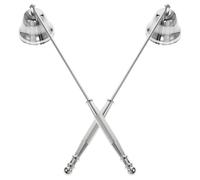 IMIKEYA Apagavelas de Campana Retro 2 Piezas de Metal con Mango Largo | Manejo Cómodo y Resistente al Calor, Reduce Salpicaduras de Cera, para Velas Tipo Tea Light y Frasco