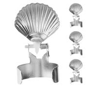 IMIKEYA Apagavelas de Metal en Forma de Concha Plata Hogar, Resistente al Calor y Evita el Ahumado Mecha, Herramienta Segura para Apagar Velas Pequeñas y Tealights
