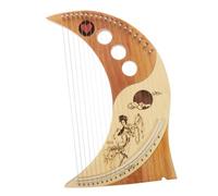 IMIKEYA Arpa de Lira de Madera Maciza 19 Cuerdas Caja Resonancia Estilo Antiguo Instrumento Musical para Educación y Entretenimiento Infantil Colores Surtidos Color Color