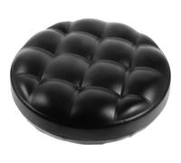 IMIKEYA Asiento de Reemplazo para Taburete de Bar Redondo de PU Espuma y Madera, Cojín Acolchado Negro 8 Cm de Distancia Entre Orificios, Accesorio para Taburetes de Bar y Uso Doméstico