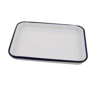 IMIKEYA Bandeja Para Hornear Esmaltada Rectangular 30x20 Cm, Acero Esmalte, Resistente a Altas Temperaturas, Utensilio Multiusos Para Horno, Cocina Doméstica, Bandeja Vintage