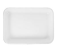 IMIKEYA Bandeja para Hornear Té Tarde Resistente al Calor y Antiadherente de Esmalte Blanco para Almacenar Panqueques y Alimentos Color Aleatorio en Tiendas Exteriores