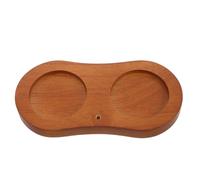 IMIKEYA Bandeja para Molinillo de Pimienta de Madera de Acacia, Diámetro Interior 6 Cm, Soporte Doble Ranura Antigoteo Antideslizante para Molinillos de Sal y Pimienta, Organizador