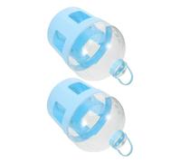 IMIKEYA Bebedero para Palomas 2l Transparente 2 Piezas, Dispensador de Agua Boca Ancha de Abs Duradero, Abrevadero para Pájaros Adecuado para Jaulas y Uso en Exteriores