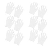 IMIKEYA Blancos Ligeros y Fáciles de Limpiar 12 Pares de Guantes de Algodón Ideales para Protección y Revisión de Monedas para Trabajo Industrial y Limpieza