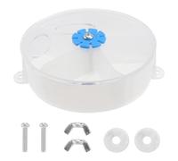 IMIKEYA Bola de Búsqueda de Alimento para Pájaros Mini Macaw Hecha de Acrílico Blanco, Resistente al Desgaste y Mordeduras, Compartimento Funcional para Alimentación y Varios Estilos