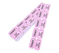 IMIKEYA Boletos de Rifa Doble 200 Unidades Color Rosa para Eventos, Entradas para Carnaval y Fiestas, Rollos Fáciles de Distribuir, Ideales para Actividades y Recaudar Fondos