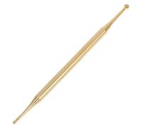 IMIKEYA Bolígrafo de doble cabeza de cobre para acupresión de oído, palo de masaje de doble cabeza para terapia de punto de oído y estimulación facial meridiana, herramienta portátil de masaje