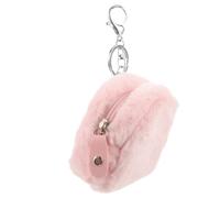 IMIKEYA Bolsa de Peluche para Niña Rosa con Llavero, Tamaño Mini Compacto de Felpa, Estilo Fresco y Moderno Adecuado para Niñas y Adolescentes