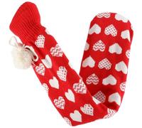 IMIKEYA Bolsa Térmica Protectora Larga de Caucho y Lana para Aliviar y Calentar Cuello y Cintura, Práctico Calentador de Invierno