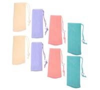 IMIKEYA Bolsas de Jabón de Malla para Baño 8 Unidades Tamaño Pequeño Cordón para Viaje y Ducha, Soporte Espumador para Jabón Sólido y Barra de Champú, Uso Facial y Corporal