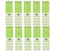 IMIKEYA Bolsas de Obsequio Kraft Verdes para San Patricio, 24 Unidades Forma de Trébol, Bolsas de Dulces Resistentes para Fiestas, Cumpleaños y Eventos Temáticos Irlandeses