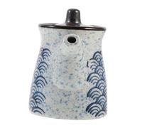 IMIKEYA Botella de Salsa de Cerámica para Cocina Jarra de Vinagre y Aceite Dispensador de Salsa de Diseño Exquisito y Resistente para Hogar y Buffet