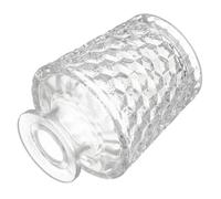 IMIKEYA Botella Difusora de Vidrio para Aromaterapia 100ml, Frasco de Perfume Recargable Diseño de Diamante Invertido, Accesorio para Difusores de Caña, Uso en Hogar, Oficina y SPA