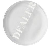 IMIKEYA Botón de Distribuidor Transparente de Cristal para póker, diseño Doble Cara Compacto, Ideal para torneos y Eventos de Texas Hold'em