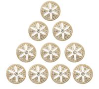 IMIKEYA Botones Aleación de Zinc Blancos Redondos de 18mm Metálicos y Diseño Elegante Brillantes Decorativos, Accesorios de Costura para Abrigo de Lana