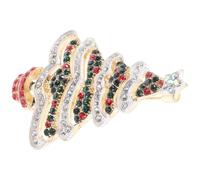 IMIKEYA Broche de Árbol de Navidad Decorativo Gemas de Imitación Tamaño Mediano Aleación Acabado de Goteo de Aceite Accesorio Ligero para Disfraz y Uso Fiestas