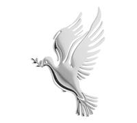 IMIKEYA Broche de Paloma de Paz Pequeño de Metal Plateado, Accesorio Ligero para Mujer, Pin Cierre Seguro Adecuado para Ropa y Eventos Sociales, Diseño Conmemorativo Elegante