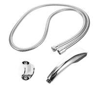 IMIKEYA Cabezal de Ducha Cuadrado Multifunción con Soporte y Tubo Abs, Aspersor Ajustable y Jets Antiobstrucción para Baño en Casa y Hotel
