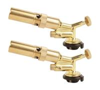 IMIKEYA Cabezal de Quemador de Gas Ajustable 2 Piezas Portátil y Resistente para Cocina Camping y Fogata Llama Estable Compatible Estufa de Camping Portátil y Hornillo Gas
