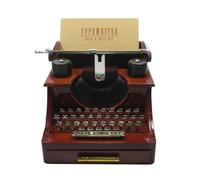 IMIKEYA Caja de Música de Plástico Marrón en Forma de Máquina de Escribir Retro Joyero Musical Almacenamiento Decorativo para Decoración del Hogar y Oficina
