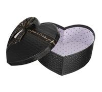 IMIKEYA Caja de Obsequio Grande en Forma de Corazón para San Valentín Caja de Cartón Resistente con Tapa Color Negro Adecuado para Chocolates Flores y Regalos Románticos Versátil para