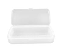 IMIKEYA Caja Esterilizadora para Herramientas de Uñas Transparente Doble Capa Organizador para Manicura y Pedicura Estuche de Remojo para Salón de Belleza Almacenamiento Profesional