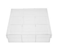 IMIKEYA Caja Organizadora y Ahorro de Espacio para Bolas de Secadora Transparente de Acrílico con Diseño a Prueba de Polvo para Lavandería y Estantes