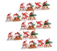 IMIKEYA Cajas de Obsequio Navideñas de Papel 24 Unidades Mixtas Cajas para Dulces y Galletas Contenedores para Fiestas de Navidad y Embalaje de Regalos Festivos