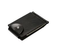 IMIKEYA Cartera para Hombre Billetera Creativa De Piel Tecnología Anti-RFID, Tamaño Pequeño, Bolso De Mano Multifuncional para Negocios y Uso Diario, Color Negro