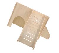 IMIKEYA Casa para Cobayas y Chinchillas de Madera Diseño Hueco y Estante para Heno Desmontable, Refugio Acogedor para Descanso en Hábitats Familiares