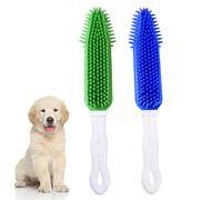 IMIKEYA Cepillo para Perros de Silicona Verde y Azul, Herramienta de Aseo para Mascotas que Quita Enredos y Desprende Pelo Muerto, Adecuado para Limpiar Pelo Muerto y Color Aleatorio