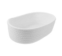 IMIKEYA Cesta Tejida de Algodón Forma de Barco Grande para Escritorio Dormitorio Baño Almacenamiento Organizado y Decoración Funcional